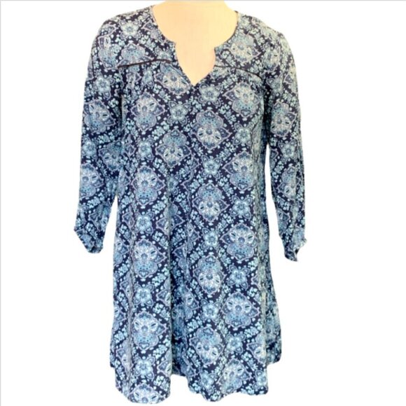 American Eagle Outfitters Shift Dress BOHO Peasant Long Sleeve Sz M #16G - Picture 3 of 9